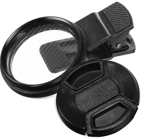 Alipis Handy Kameraobjektiv Filterclip 52mm Sternfilter 4 Punkt Effekt Kompatibel mit Smartphone Kamera