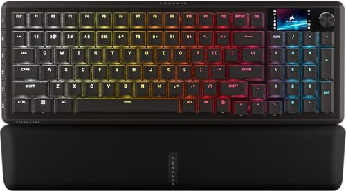Corsair Vanguard 96 Wireless Mechanical Gaming Keyboard – US QWERTY – Black | RGB, 96% Layout, Hot-Swappable MLX Switches, 8000Hz Hyper-Polling, Stream Deck Integration, Flashtap SOCD