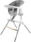 BÉABA, Chaise Haute Up&Down, Made in France, Ergonomique, Evolutive Tablette repas amovible, Réglable 6 hauteurs, Confortable, Design, Matériaux robustes, Gris/Blanc