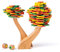 Woody 90918 Holz - Balance Game, Balancier- Motorik Spiel Baum inkl. Würfel, 183 teilig.