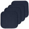 Sweet Home Collection Stuhlkissen, Memory-Schaum-Pads, Wabenmuster, rutschfest, Gummi-Rückseite, abgerundet, quadratisch, 40,6 x 40,6 cm, Charlotte Navy – 4 Stück
