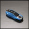 Coque de clé bleue pour télécommande Porsche - Coque latérale peinte - Compatible avec Macan Boxster Carrera Cayenne Cayman Panamera Spyder 981 718 991 918 911 GTS - Bleu