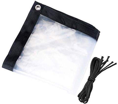 PROUH Lona Impermeable 3x4m, Lona de Protección Transparente Exterior, Toldo Reforzado Duradera con Ojales para Muebles, Jardín, Piscina