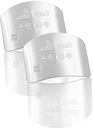 2 Stück Edelstahl Fingerschutz zum Schneiden von Gemüse Obst Hackfleisch Fleisch, Chef Küchenwerkzeug Handschutz Vermeiden Sie Verletzungen beim Schneiden und Würfeln, Finger Guard Protector