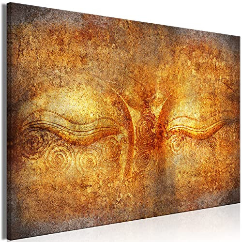 decomonkey Bilder Abstrakt 90x60 cm 1 Teilig Leinwandbilder Bild auf Leinwand Vlies Wandbild Kunstdruck Wanddeko Wand Wohnzimmer Wanddekoration Deko Buddha Zen Orient