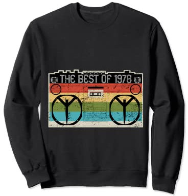 Boom Box Ghetto Blaster The Best Of 1978 Retro Music Sweatshirt