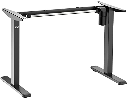 Ergo Office ER-443 Sitz-Steh-Schreibtisch Elektrisch Höhenverstellbarer Schreibtisch mit 1 Motor Tischgestell bis 80kg Bürotisch ohne Tischplatte