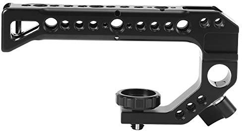 VBESTLIFE Top Handle Grip,Universal Camera Rig Top Handle Extendable Cheese Hand Grip,Aluminium Alloy Video Stabilizer,with 4 Cold Shoe Mount 1/4 3/8 Inch Screw Hole,for Arri Port Camera Cage