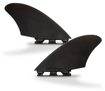 E8 FIN SYSTEM Fin Ktw Surfbrett-Flossen FCS II, inklusive Zubehör wie Wechselschlüssel und Tasche, Schwarz, 2 Stück