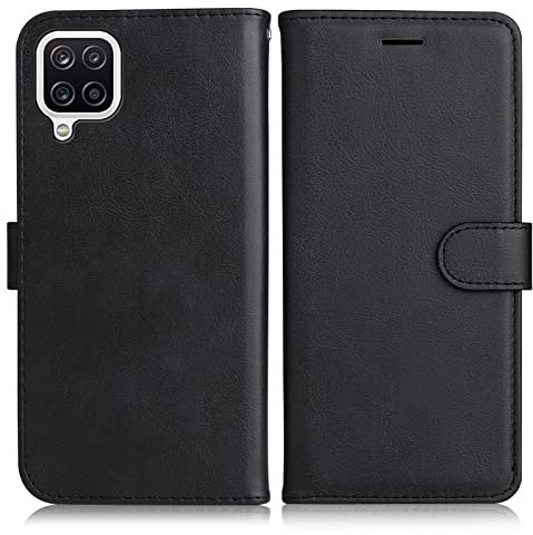 DENDICO Cover per Galaxy A22 4G / M32 4G / M22 4G, Premium Portafoglio PU Custodia in PU Pelle, Flip Libro TPU Bumper Caso per Samsung Galaxy A22 4G / M32 4G / M22 4G, Nero