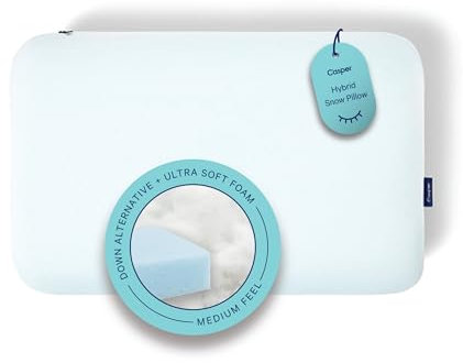 Casper Sleep Hybrid-Kissen mit Snow-Technologie, Kingsizegröße, Weiß