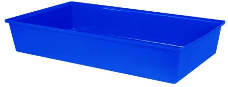 1 X Cat Litter Tray, Strong Plastic Cat Toilet Box “BLUE” Pet Pan Loo Toilet Potty Litter Training Tray Box Strong Plastic Tray for Cats, Kittens – 42cm Small