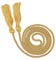 Anneome 2 Pcs Graduation Honor Cords Gold Cord Tassels for Bachelor Gown Decorative Tassels Craft