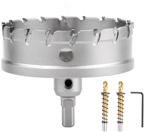 GUOQEE TCT 150 mm Hartmetall-Lochsäge für Metall, Lochschneider Heavy Duty mit titanbeschichtetem Zentrierbohrer für Hartmetall, Edelstahl, Holz, Kunststoff
