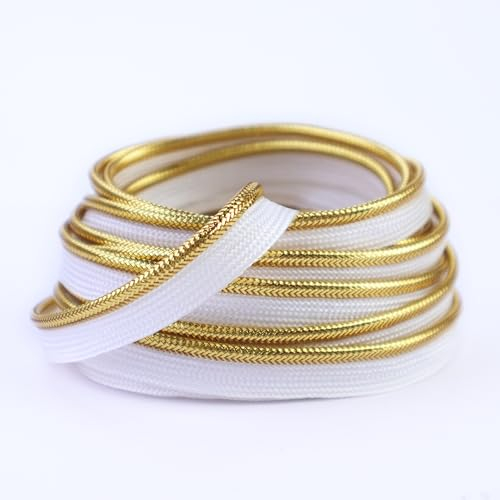 Goldene Paspelborte mit metallischer Lippe, 1 cm, Schrägband zum Nähen, Heimdekoration, Polster, 4,5 m