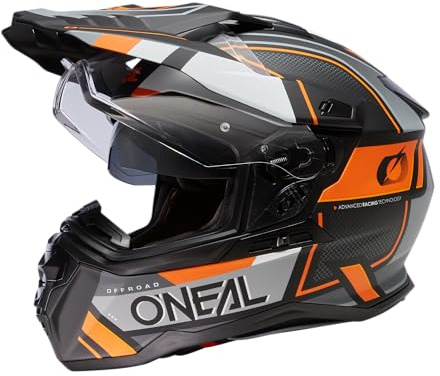 O'NEAL D-SRS Helm SQUARE Schwarz/Grau/Orange/Größe L