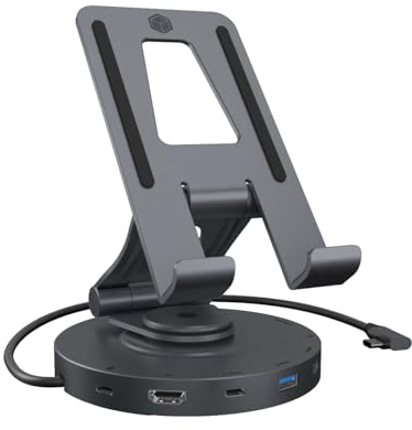 ICY BOX IB-TH100-DK Handy-Dockingstation Tablet/Smartphone Anthrazit, Schwarz