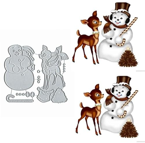 Metall-Stanzformen, Weihnachts-Schneemann, Hirsch, Schneeflocke, Lampe, Stanzschablonen, DIY, Scrapbooking, dekorative Prägepapier, Scrapbooking, Kartenherstellung