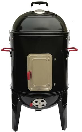Callow Large BBQ Smoker - 18 Vertical, 3-in-1 Carbon Grill, Flavorsome Grilling, Vertical Smoker Grill