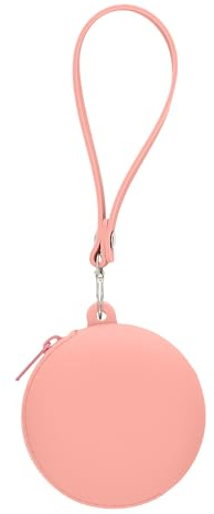 kwmobile Headphones Pouch Case Compatible With in-ear Headphones - Silicone 7 x 7 cm - Pink