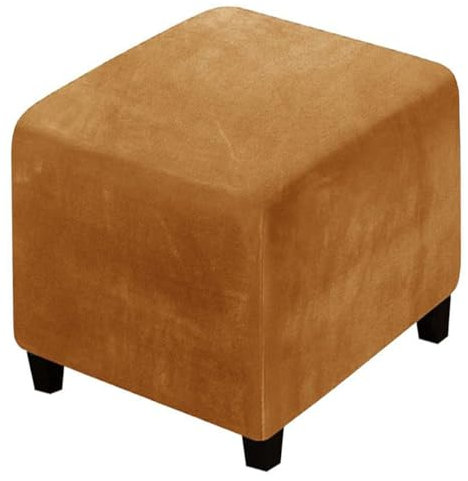 HHONGWYT Ottomane Schonbezug Hockerbezug Quadratische 40x40x40cm /50x50x40cm Hocker Hussen Fußhocker Stretch Bezug Ottomane Überzug (Benutzerdefinierte Größen verfügbar),#7,40x40x40cm