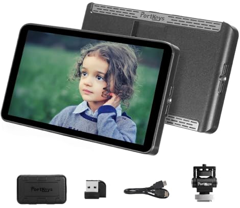 Portkeys LH7P Kamera Feldmonitor 1000nit Hohe Helligkeit 1920 x 1080 IPS Touchscreen Monitor, mit eingebautem Funkmodul, Unterstützung 3D LUT Ausgang für R5 R6 A7 IV A7S III/FX3/ZV-E10 Z8 Z9