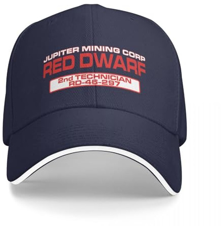 QFLLQLFF Basecap Red Dwarf 2nd Technician Cap Baseball Cap NY Cap Anime Luxus Frau Hut Herren