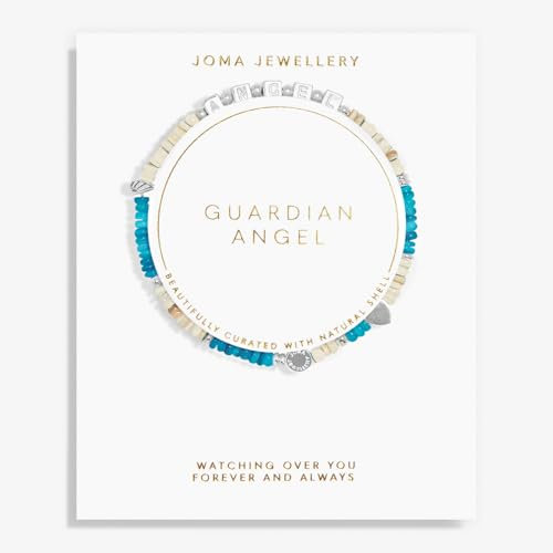 Joma Jewellery HAPPY LITTLE MOMENTS | GUARDIAN ANGEL Silver Plated 17.5cm Stretch Bracelet stretch