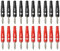 20Pcs Premium Bananenstecker, Steckergehäuse Prüfspitze Anschlussklemme, 4mm Banana Plug Gold Überzogener, Banana Plugs, Für Kabel Boxen Endstufen Av-Receiver HiFi Stereoanlagen(Schwarz Und Rot).