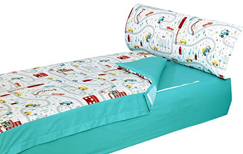 Montse Interiors, S.L. Saco nórdico Estampado con Cremallera y Bajera Ajustable (Cars., para Cama de 90x190/200)