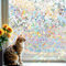DARUITE Pellicola per Vetri Finestre 30x100cm, Pellicola Privacy Finestre con Effetto Arcobaleno 3D, Autoadesiva e con Protezione UV, Perfetta per uffici e soggiorni
