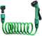 Retractable Coil Garden Hose, Expandable Garden Coil Hose Spray, Flexible Coiled Water Hose, 5 Function Pipe Reel Nozzle Tap Metre for Flower Watering Patio Decking Cleaning