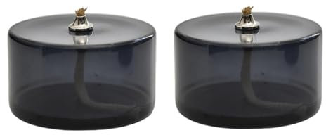 ASIAD 2 Stück Glas Kerzenhalter Glas Öllampe Glas Petroleumlampe Klare Petroleumlampe Petroleum Öllicht Heimlampe Kreative Petroleumlampe Klare Öllampe Öllampen Zubehör,Schwarz
