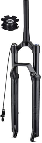 AADDFDD Forcella Ammortizzata MTB da 27,5/29 Pollici, conica, 28,6 mm, Forcella Anteriore per Mountain Bike, Attacco QR 9 x 100 mm, Escursione 120 mm, Ammortizzatore ad Aria, Blocco della