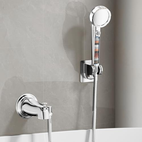 HEROBAI All Metal Bathtub Faucet Sprayer Attachment with filter, Chrome