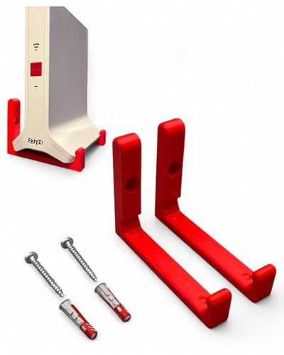 PLEXONE Wall Mount for AVM Fritz! Repeater 3000 AX Wall Mounting Includes Mounting Material (Red)