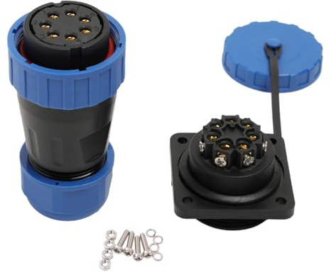 HangTon TY28 Connecteur étanche mâle femelle 7 broches 25 A Prise de courant sans soudure rapide pour bateau électrique Planche de surf