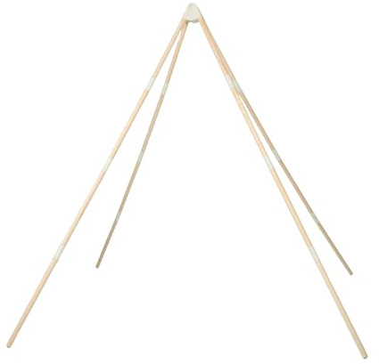 FUNNETOYU Spielzelt Holzgestänge Dreieckverstärkung Spielhaus Stabilisator Ersatzteile aus Massivholz Rundholz Zeltstangen für Tipi Rahmen Indoor Outdoor