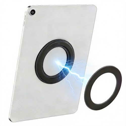 Panlouting Support Mural Magnétique pour Tablette iPad 10e Génération M5 M4 M3 | Fixation Magnétique Forte avec Adhésif | Mains Libres Anneau Magnétique pour Cuisine, Salle de Bain, Voiture, Bureau