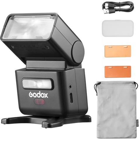 Godox Flash iT32 Zoom TTL Camera Flash with Magnetic X5 Transmitter, 2.4G Wireless HSS Flash for Canon Nikon Sony, Compatible with Sony ZV-E10 a7IV