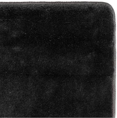 KADIMA DESIGN Schlafzimmerteppich Unifarben Elegant Pflegeleicht Modern Waschbar Strapazierfähig Langlebig Rund Schwarz 80x80 cm Schlafzimmer rutschfest Oeko-TEX | ISAR