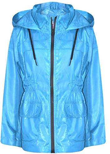 A2Z 4 Kids Raincoat Jackets Windbreaker Waterproof Parka Shower Resistant Hooded Raincoat Children Girls Boys Age 5-13 Years Aqua