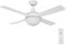 UNIVERSALBLUE Ventilador de Techo Blanco Silencioso con Luz | Ventilador Aspas Reversibles Blanco Madera | Motor Eficiente | Mando a Distancia Control Remoto | Temporizador | Diámetro 106 cm