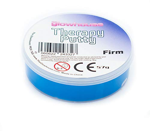 Premium Therapie Knete Quetschbar Ungiftig Handübung Anti Stress für Erwachsene & Kinder 57g (Blau - Fest)