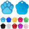 Ibera gifts - Hundemarke mit Gravur und personalisierte Hundemarke in Pfotenform für mittelgroße bis große Hunde und Katzen (Hellblau)