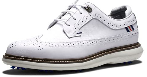 FootJoy Herren Traditions Schildspitze Golfschuh, weiß