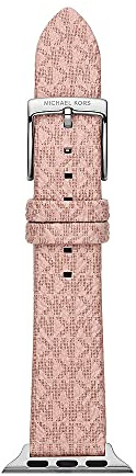 Michael Kors Bracciale compatibile con Apple Watch, 38/40/41 mm - 18 mm PVC rosa, MKS8000