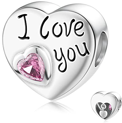 Ich liebe dich Charm für Pandora Herz Charm Sterling Silber Bead Charm
