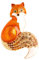 Sharplace Drôle émail Renard Broche Strass Alliage Cadeau Bijoux pour Sac à Dos décoration Femmes - Orange