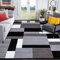 B&B Door Mats - Runner Rug Carpet Mat for Every Season Bedroom Living Room Hallway Kitchen Front Door Entrance Décor (Grey Black, 80x300cm -Large Area Rugs)